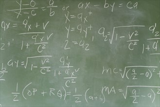 Blackboard with math equations.