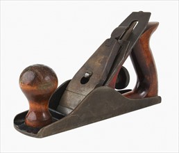 Close up of woodworking plane.