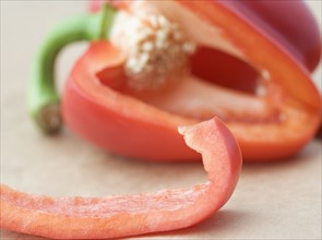 Still life of a red pepper. Date : 2006