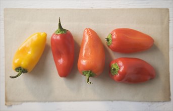 Still life of peppers. Date : 2006
