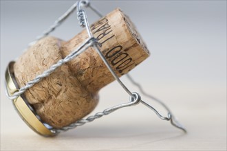 Closeup of cork with wire. Date : 2006