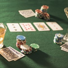 Still life of a poker game. Date : 2006