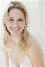 Close up of bride smiling. Date : 2007