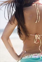 Rear view of woman in bikini. Date : 2006