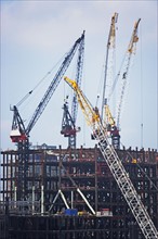 Construction site with cranes. Date : 2007