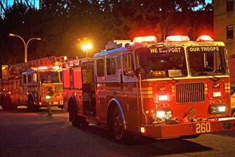 fire trucks, New York City. Date : 2007