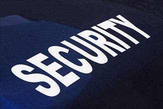 Close up of Security shirt. Date : 2007