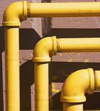 Close up of pipes on building. Date : 2007