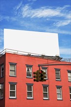 Blank billboard on building. Date : 2007