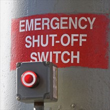 Close up of Emergency Shut-Off Switch. Date : 2007