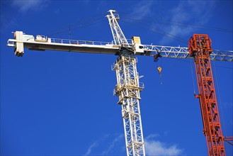 Low angle view of crane. Date : 2007