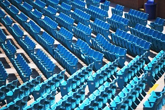 Empty outdoor arena seating. Date : 2007