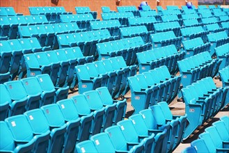 Empty outdoor arena seating. Date : 2007