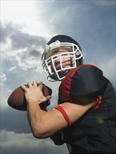Low angle view of football player. Date : 2007