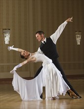 Couple ballroom dancing. Date : 2007