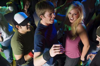 Young people at dance club. Date : 2007