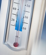 Close up of thermometer.