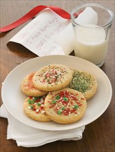 Cookies and milk for Santa Claus.