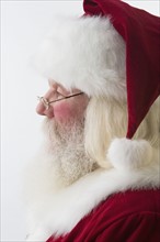 Close up of Santa Claus.