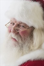 Close up of Santa Claus.