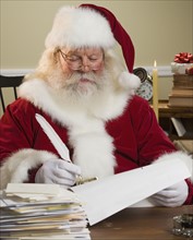 Santa Claus writing list.