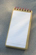 Blank pad of paper.