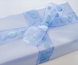 Close up of gift.
