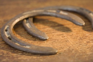Close up of horseshoes. Date : 2008