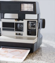 Close up of instant camera. Date : 2008