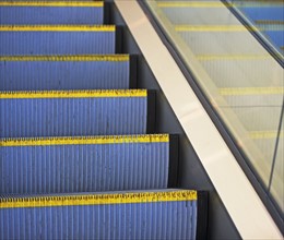 Close up of escalator, New York City, New York, United States. Date : 2008