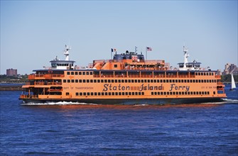 Staten Island Ferry on water, New York, United States. Date : 2008