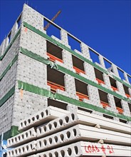 Residential construction site, New York City, New York, United States. Date : 2008