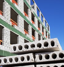 Residential construction site, New York City, New York, United States. Date : 2008