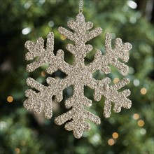 Close up of snowflake ornament. Date : 2008