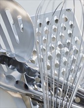 Close up of cooking utensils.