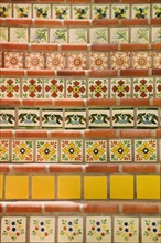 Close up of decorative tile.