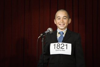 Boy wearing number on stage. Date : 2008