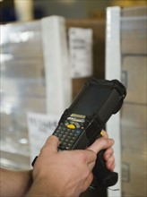 Close up of package scanner. Date : 2008