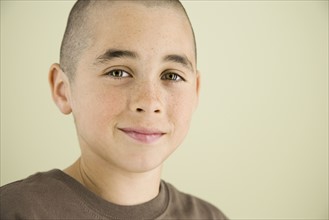 Close up of boy smiling. Date : 2008