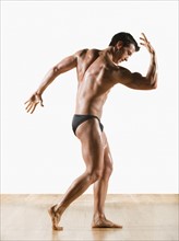 Male body builder flexing and posing. Date : 2008