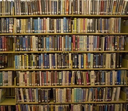 books on library shelves. Date : 2008