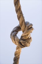 Close up of knotted rope.