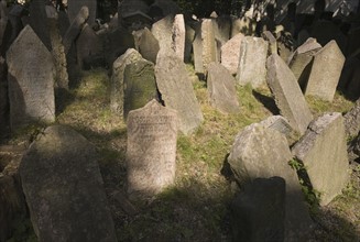 Gravestones in cemetery.