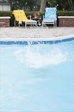 Big splash in swimming pool. Date : 2008