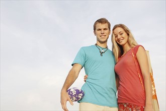 Young couple posing at beach. Date : 2008