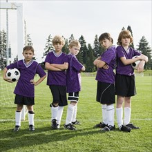 Portrait of boys soccer team. Date: 2008