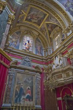 Interior of Mdina Cathedral, Malta.