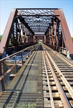 Steel railroad bridge. Date: 2008