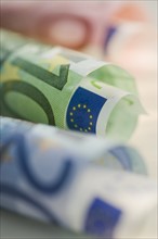 Close up of euros.