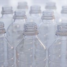 Plastic water bottles.